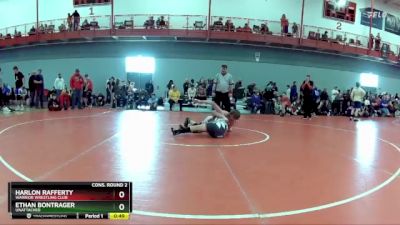 144 lbs Cons. Round 2 - Ethan Bontrager, Unattached vs Harlon Rafferty, Warrior Wrestling Club