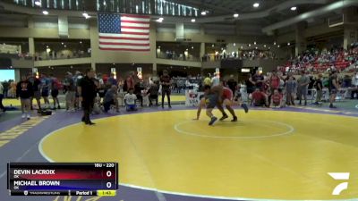 220 lbs Semifinal - Devin Lacroix, OK vs Michael Brown, OK