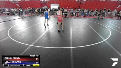 113 lbs Cons. Round 3 - Logan Schwanz, MN vs Carson Prunty, IL