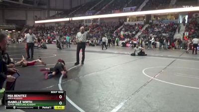 45 lbs Cons. Semi - Isabelle Wirth, SlyFox Wrestling Academy vs Mia Benitez, Juic3 Acad3my