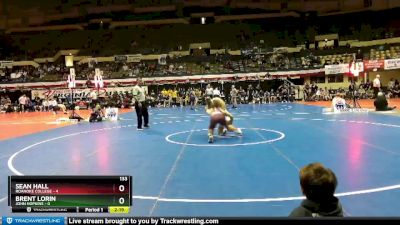 133 lbs Placement (4 Team) - Brent Lorin, John Hopkins vs Sean Hall, Roanoke College