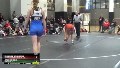 155 lbs Round 4 (16 Team) - Aria Rensink, BVWC Blue vs Emmalee Spurgeon, Grand View Wrestling Club