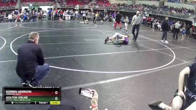 75 lbs Quarterfinal - Korbin Akerson, Nebraska Boyz vs Kolton Kruse, Battle Creek Brave Elite