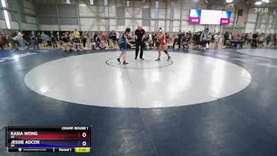 58 lbs Champ. Round 1 - Kasia Wong, OK vs Jessie Adcox, AK