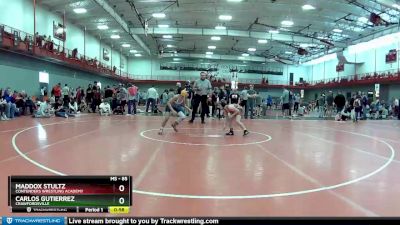 85 lbs Cons. Round 1 - Maddox Stultz, Contenders Wrestling Academy vs Carlos Gutierrez, Crawfordsville