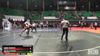 182 lbs Quarterfinal - BRYAN CACHON, Springville vs Jamie Burnam, Jasper