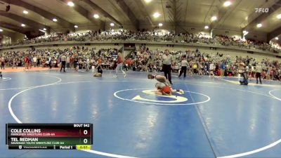 80 lbs Cons. Round 3 - Cole Collins, Marksmen Wrestling Club-AA vs Tel Redman, Savannah Youth Wrestling Club-AA