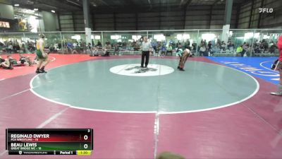 150 lbs Semis (4 Team) - Beau Lewis, GREAT BRIDGE WC vs Reginald Dwyer, FCA WRESTLING