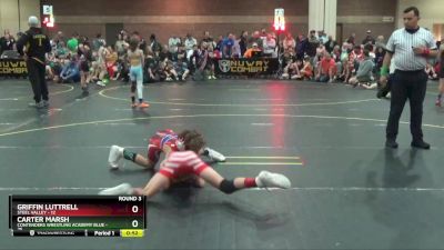 75 lbs Round 3 (4 Team) - Griffin Luttrell, Steel Valley vs Carter Marsh, Contenders Wrestling Academy Blue