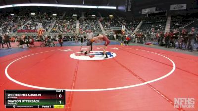 3A-165 lbs Champ. Round 1 - Weston McLaughlin, Riverton vs Dawson Utterback, Worland