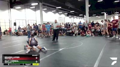 100 lbs Round 1 (8 Team) - Riley Correal, Iron Horse vs Braiden Lotier, Rebellion