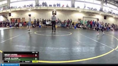 92 lbs Champ. Round 2 - Brody Myers, Midwest Xtreme Wrestling vs Chase Allison, Highland Wrestling Club