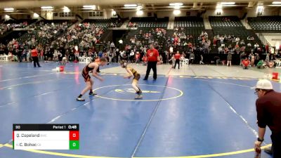 90 lbs Semifinal - Cash Bohac, East Butler vs Quint Copeland, Bennett Wrestling Club