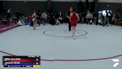 118 lbs Champ. Round 1 - Kiera Callahan, OR vs Lahalee Michel, WA