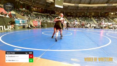 120 lbs Semifinal - Aaliah Guebara, Maize vs Hailey Worden, GOLDRUSH Academy