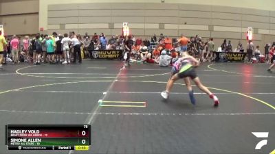 75 lbs Round 2 (10 Team) - Simone Allen, Metro All Stars vs Hadley Vold, Beast Mode WA Green