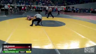 6A-120 lbs Quarterfinal - Isaac Hampton, Newberg vs Amir Khanjan, Westview