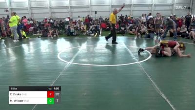 85 lbs Pools - Xavier Drake, Ohio Gold 14K vs Maverik Wilson, West Virginia Wild