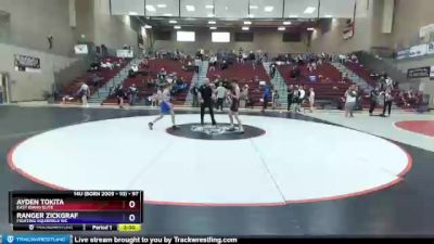 97 lbs Semifinal - Ayden Tokita, East Idaho Elite vs Ranger Zickgraf, Fighting Squirrels WC