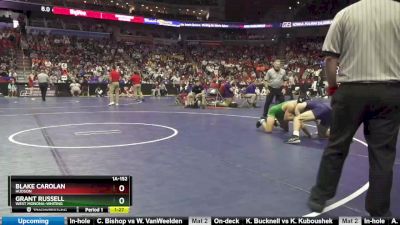 1A-152 lbs Champ. Round 1 - Blake Carolan, Hudson vs Grant Russell, West Monona-Whiting
