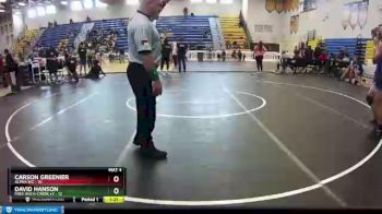 132 lbs Round 4 (8 Team) - David Hanson, Free-Buch-Creek #2 vs Carson Greenier, Alpha WC