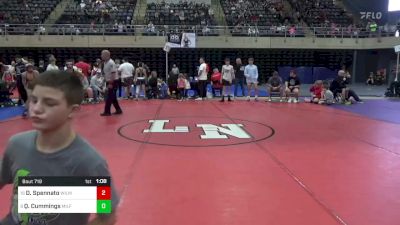 95 lbs Quarterfinal - Dominic Spennato, Wilmington, DE vs Quade Cummings, Milford, DE