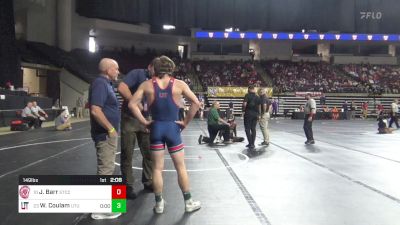 149 lbs Round Of 32 - Justin Barr, Springfield Tech CC vs Wyatt Coulam, Utah Tech