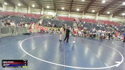 120 lbs Round 3 (6 Team) - Riker Ohearon, Utah vs Jed Davis, Alaska