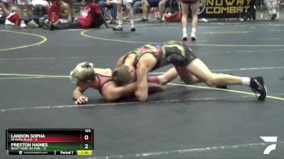 125 lbs Round 4 (6 Team) - Preston Haines, Beast Mode WA Pink vs Landon Sopha, Mi Mafia Black