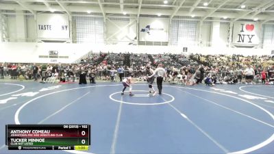 102 lbs Champ. Round 2 - Anthony Comeau, Johnstown Pee Wee Wrestling Club vs Tucker Minnoe, Club Not Listed