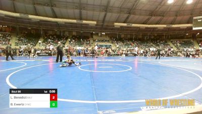 55 lbs Consi Of 8 #2 - Lukas Benedict, Sebolt Wrestling Academy vs Brooks Ewertz, CYWC