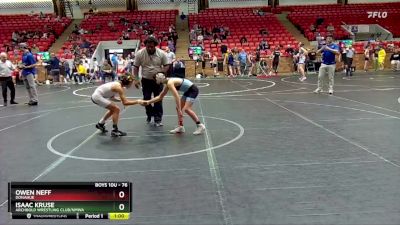 76 lbs Cons. Semi - Owen Neff, Donahue vs Isaac Kruse, Archbold Wrestling Club/NMWA