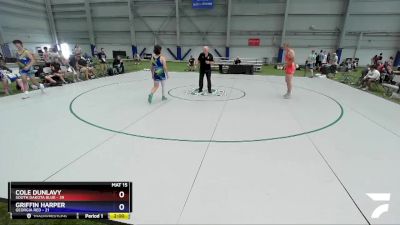 195 lbs Round 2 (8 Team) - Cole Dunlavy, South Dakota Blue vs Griffin Harper, Georgia RED