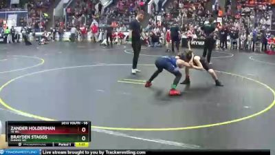 95 lbs Champ. Round 2 - Brayden Staggs, Dundee WC vs Zander Holderman, TK WC