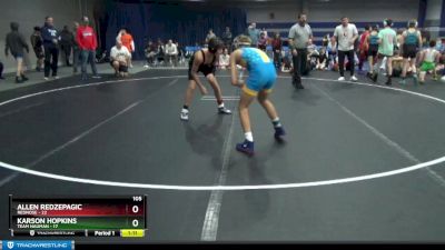 105 lbs Round 6 (8 Team) - Karson Hopkins, Team Nauman vs Allen Redzepagic, Rednose