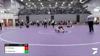 61-67 lbs Quarterfinal - Oscar Obregon, Bulldog Premier Wrestling vs Mason Pasternak, Bulldog Premier Wrestling