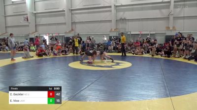 122 lbs Final - Carolyn Geckler, NE United (OH) vs Emma Vice, Lady Pitbulls