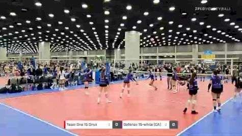 Team One 15 Onyx vs Defense 15-white (CA) - 2022 JVA World Challenge presented by Nike - Expo Only