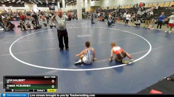 86 lbs Cons. Round 5 - Taber McBurney, KS vs Levi Halbert, NE