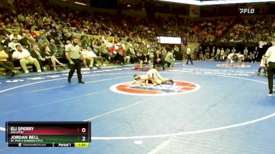 106 Class 1 lbs 1st Place Match - Jordan Bell, St. Pius X (Kansas City) vs Eli Sperry, Gallatin