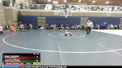 50 lbs Quarterfinal - Kole Thomsen, Fighting Squirrels vs Easton Struhs, Warrior Wrestling Club