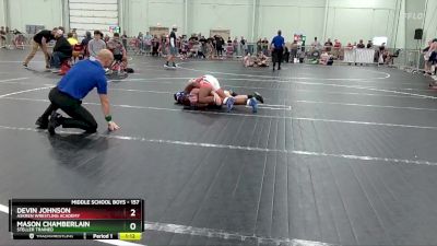 157 lbs Cons. Round 3 - Mason Chamberlain, Steller Trained vs Devin Johnson, Askren Wrestling Academy