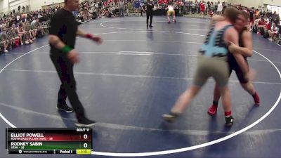 220 lbs Finals (8 Team) - Rodney Sabin, Utah vs Elliot Powell, South Dakota Lightning