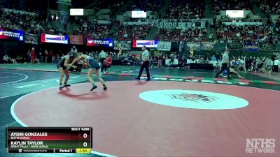 G - 114 lbs Quarterfinal - Aydin Gonzales, Butte (Girls) vs Kaylin Taylor, Great Falls / Msdb (Girls)