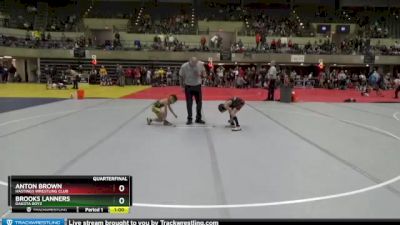 55 lbs Quarterfinal - Brooks Lanners, Dakota Boyz vs Anton Brown, Hastings Wrestling Club