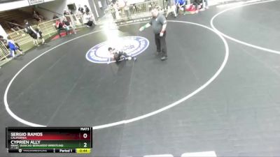 53 lbs Cons. Round 3 - Cyprien Ally, RBWC (Rancho Bernardo Wrestling Club) vs Sergio Ramos, California