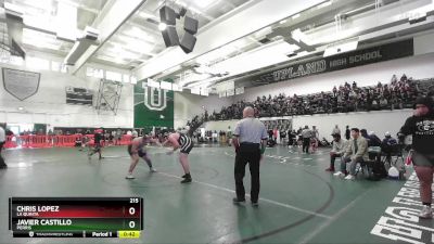 215 lbs Cons. Round 7 - Chris Lopez, La Quinta vs Javier Castillo, Perris