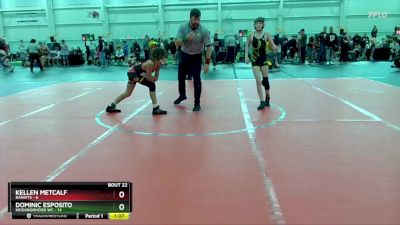 92 lbs Round 5 (10 Team) - Dominic Esposito, Neighborhood WC vs Kellen Metcalf, Bandits