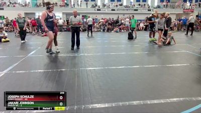 215 lbs Round 2 (6 Team) - Joseph Schulze, Funky Monkey vs Jakari Johnson, Eagles WC