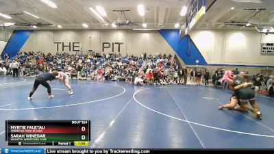 180+ Round 1 - Myrtie Faletau, American Fork Jr High vs Sarah Winegar, Wasatch Wrestling Club